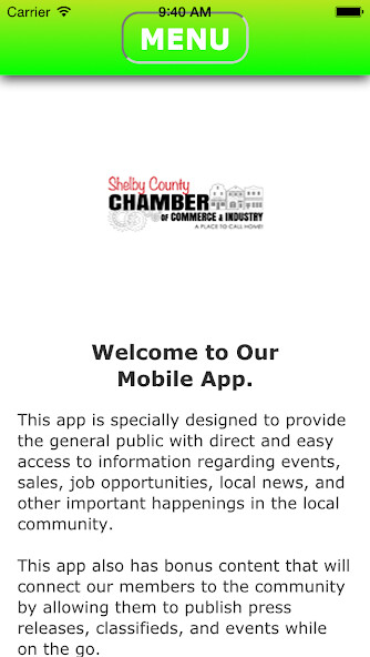 Run android online APK Shelby Co Chamber of Commerce from MyAndroid or emulate Shelby Co Chamber of Commerce using MyAndroid