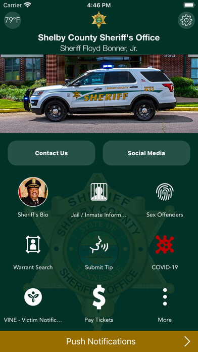 Emulate iPhone app Shelby County Sheriff (TN) using MyAndroid
