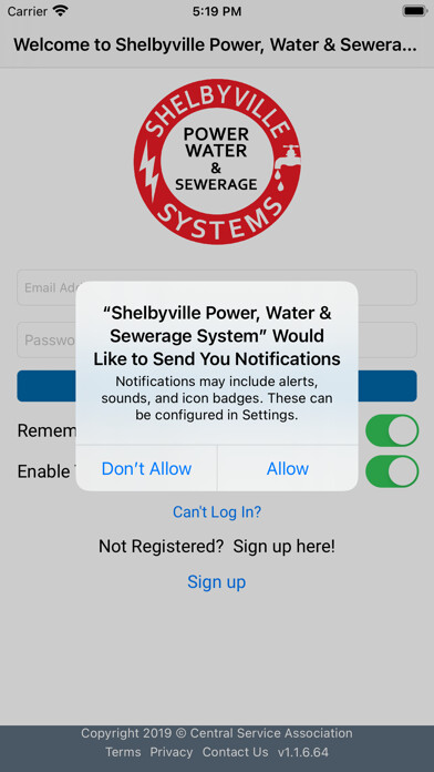 Emulate iPhone app Shelbyville Power & Water using MyAndroid