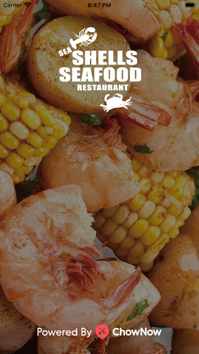 Emulate iPhone app Shells Seafood Restaurant using MyAndroid