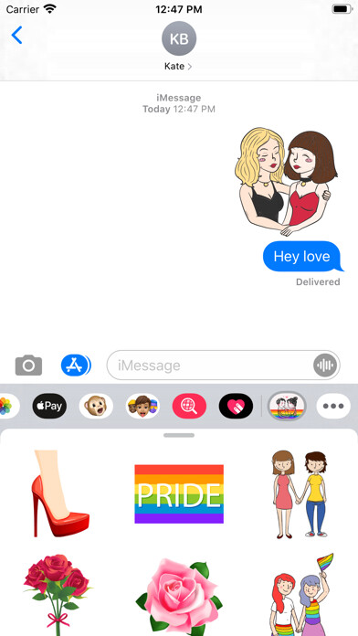 Emulate iPhone app She Love Her - Couple Stickers using MyAndroid Emulate iPhone app She Love Her - Couple Stickers using MyAndroid
