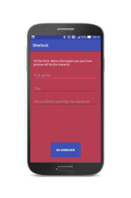 Emulate Android APK Sherlock - Find people Emulate Android APK Sherlock - Find people