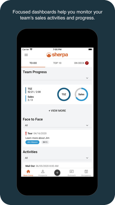 Emulate iPhone app Sherpa CRM using MyAndroid