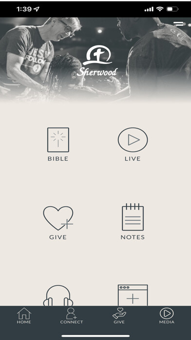 Emulate iPhone app Sherwood Church using MyAndroid