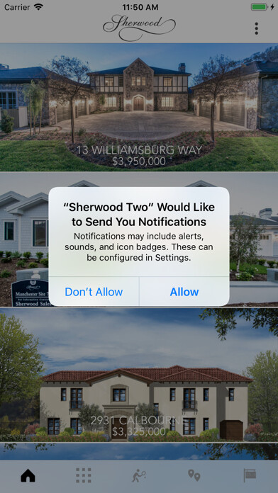 Emulate iPhone app Sherwood Real Estate using MyAndroid