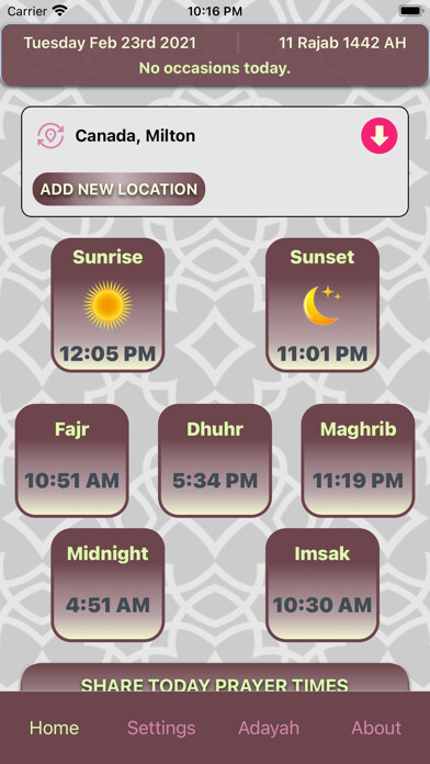 Emulate iPhone app Shia Prayer Times using MyAndroid Emulate iPhone app Shia Prayer Times using MyAndroid
