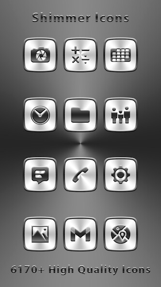 Run android online APK Shimmer Silver Metallic Icons from MyAndroid or emulate Shimmer Silver Metallic Icons using MyAndroid