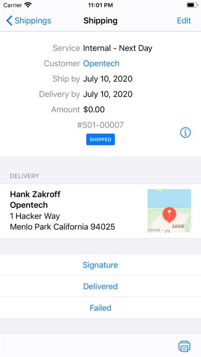 Emulate iPhone app Shipping for Business using MyAndroid