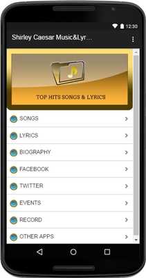 Emulate Android APK Shirley Caesar MusicLyrics Emulate Android APK Shirley Caesar MusicLyrics
