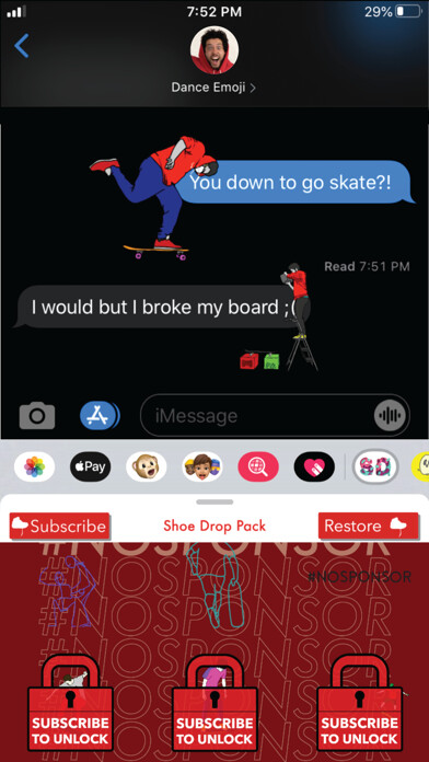 Emulate iPhone app Shoe Drop Pack using MyAndroid