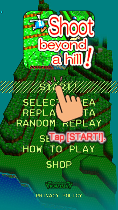 Emulate iPhone app Shoot beyond a hill! using MyAndroid