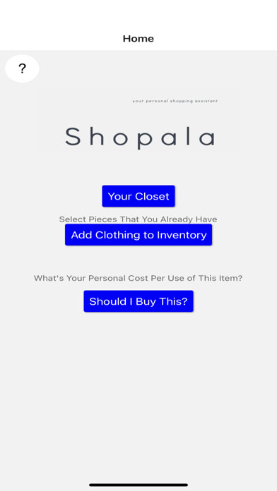 Emulate iPhone app Shopala: Cost-Per-Wear App using MyAndroid Emulate iPhone app Shopala: Cost-Per-Wear App using MyAndroid