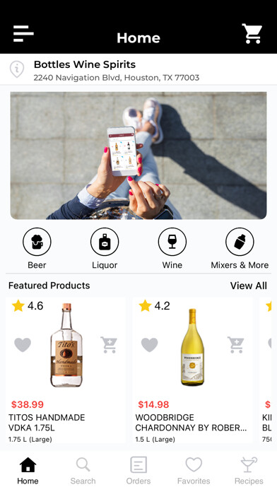 Emulate iPhone app Shop Bottles Texas using MyAndroid Emulate iPhone app Shop Bottles Texas using MyAndroid