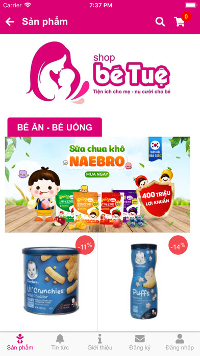 Emulate iPhone app Shop Bé Tuệ using MyAndroid Emulate iPhone app Shop Bé Tuệ using MyAndroid