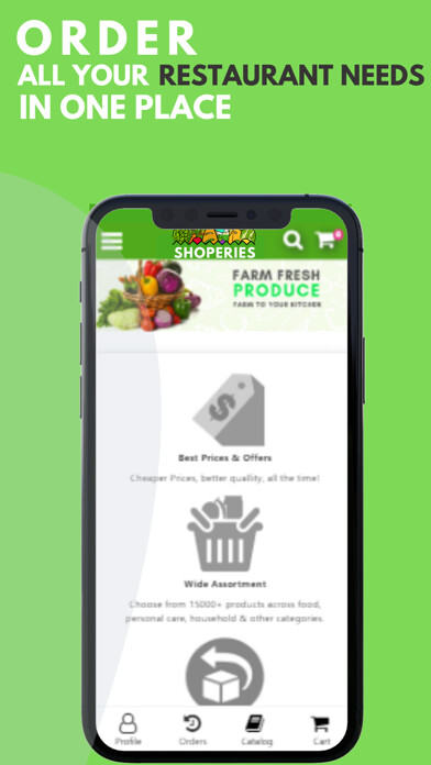 Emulate iPhone app Shoperies Wholesale using MyAndroid