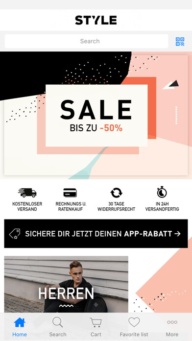 Emulate iPhone app Shopgate - Style using MyAndroid Emulate iPhone app Shopgate - Style using MyAndroid