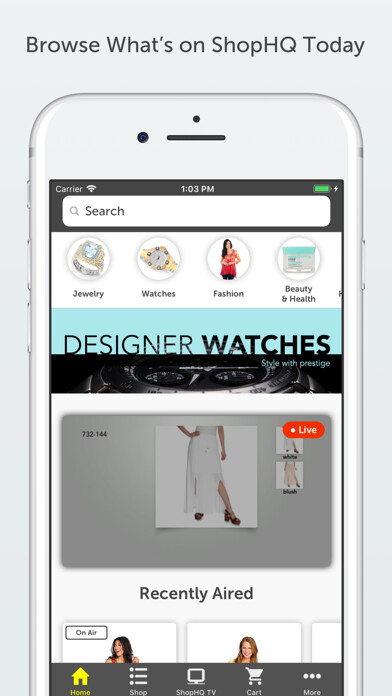 Emulate iPhone app ShopHQ – Shopping Made Easy using MyAndroid