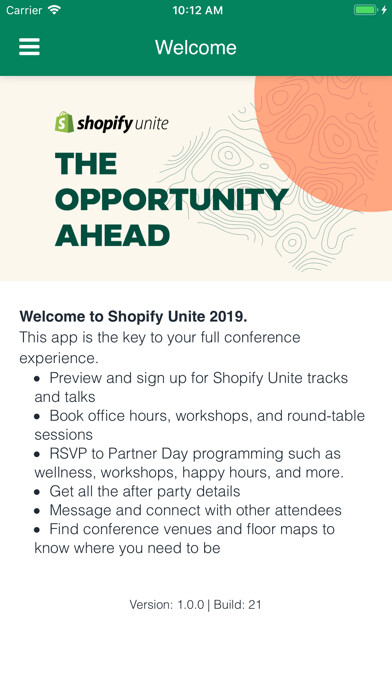 Emulate iPhone app Shopify Unite 2019 using MyAndroid