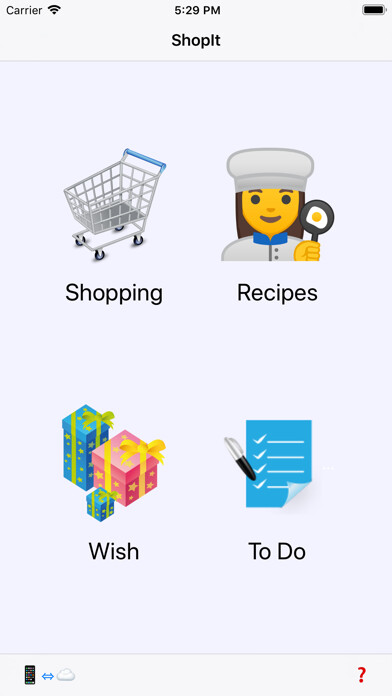 Emulate iPhone app ShopIt - Grocery Shopping List using MyAndroid