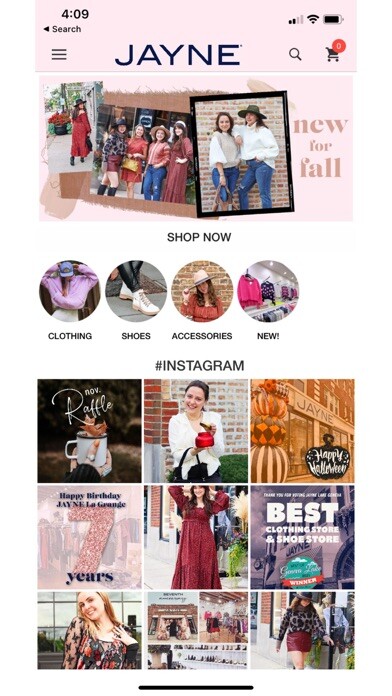 Emulate iPhone app shop JAYNE using MyAndroid