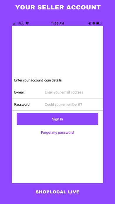 Emulate iPhone app ShopLocal Live Seller using MyAndroid