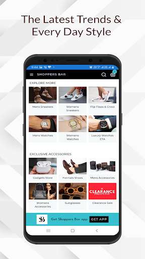 Run android online APK Shoppers Bar - Online Shopping App from MyAndroid or emulate Shoppers Bar - Online Shopping App using MyAndroid