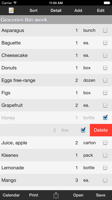 Emulate iPhone app Shoppers Lists using MyAndroid