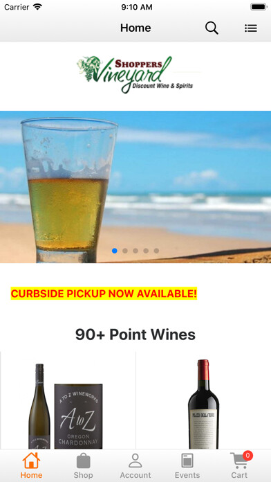 Emulate iPhone app Shoppers Vineyards using MyAndroid