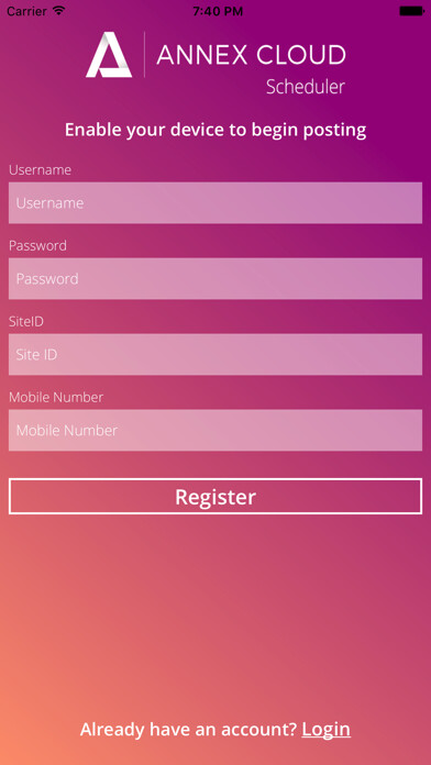 Emulate iPhone app Shoppic Scheduler using MyAndroid