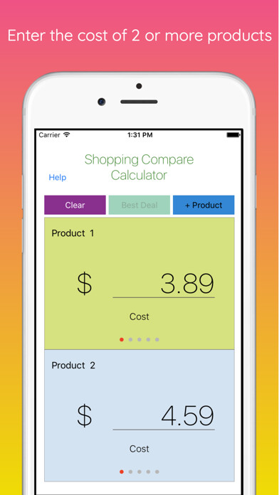 Emulate iPhone app Shopping Compare Calculator using MyAndroid Emulate iPhone app Shopping Compare Calculator using MyAndroid