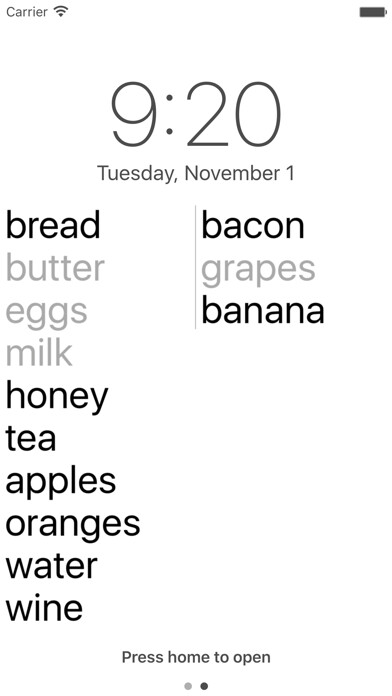 Emulate iPhone app Shopping List on Lock Screen using MyAndroid Emulate iPhone app Shopping List on Lock Screen using MyAndroid