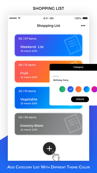 Emulate iPhone app Shopping List & Reminder using MyAndroid