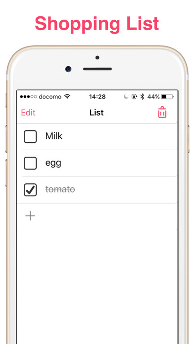 Emulate iPhone app Shopping List: Simple Grocery using MyAndroid