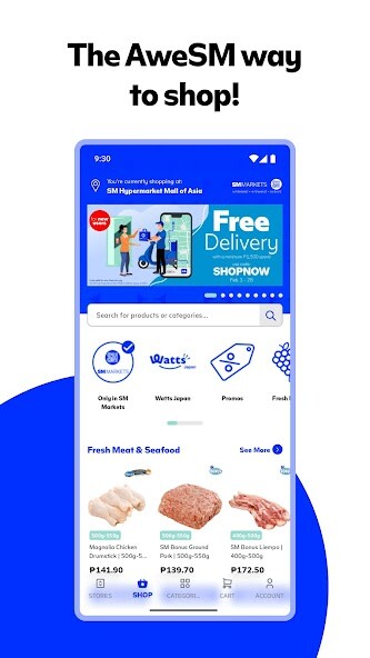 Run android online APK ShopSM from MyAndroid or emulate ShopSM using MyAndroid