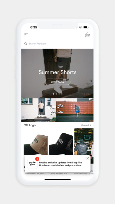 Emulate iPhone app Shop The Homies using MyAndroid Emulate iPhone app Shop The Homies using MyAndroid