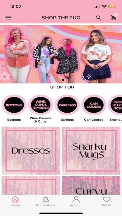 Emulate iPhone app Shop The Pug-The Pink Pug using MyAndroid Emulate iPhone app Shop The Pug-The Pink Pug using MyAndroid