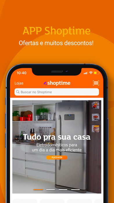 Emulate iPhone app Shoptime - Compras Online using MyAndroid