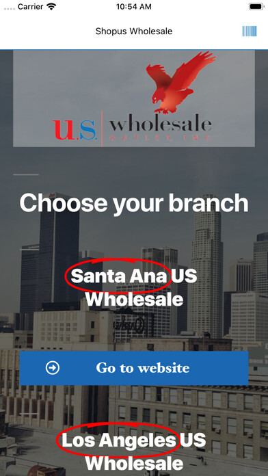 Emulate iPhone app Shop US Wholesale using MyAndroid