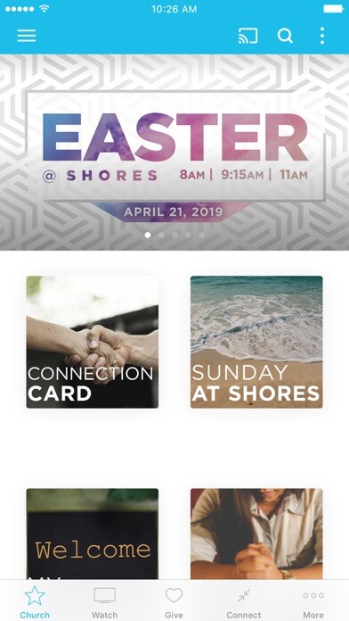 Emulate iPhone app Shores Church using MyAndroid Emulate iPhone app Shores Church using MyAndroid