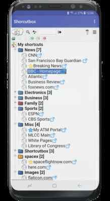 Emulate Android APK Shortcutbox Bookmarks Manager Emulate Android APK Shortcutbox Bookmarks Manager