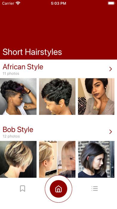 Emulate iPhone app Short Hairstyles & Haircuts using MyAndroid Emulate iPhone app Short Hairstyles & Haircuts using MyAndroid