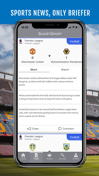 Emulate iPhone app ShortSport using MyAndroid