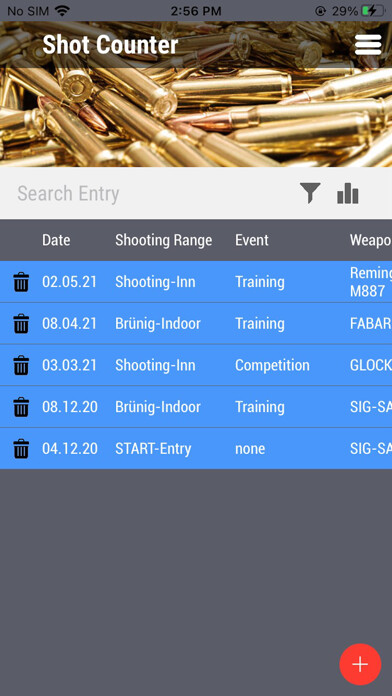 Emulate iPhone app Shot Counter - Shooting Diary using MyAndroid Emulate iPhone app Shot Counter - Shooting Diary using MyAndroid