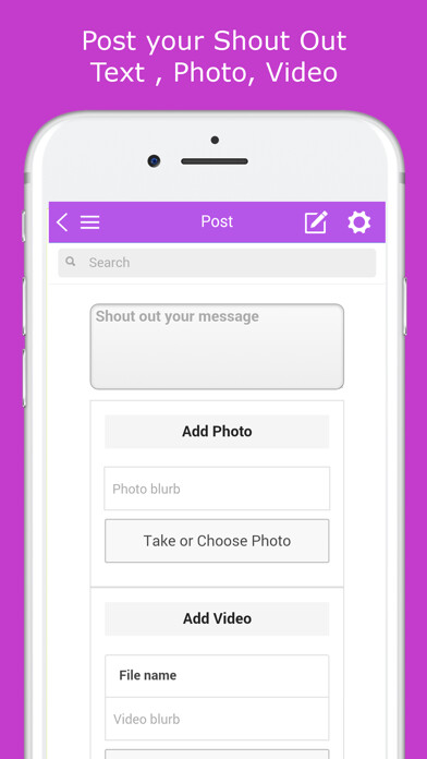 Emulate iPhone app Shout Out Universe using MyAndroid