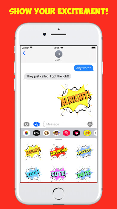 Emulate iPhone app Shout! Stickers for iMessage using MyAndroid Emulate iPhone app Shout! Stickers for iMessage using MyAndroid