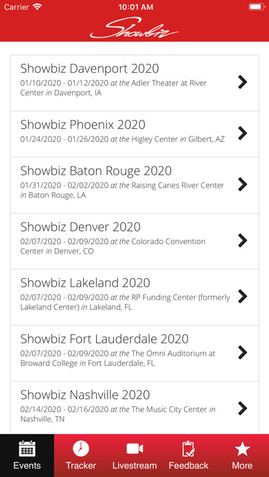 Emulate iPhone app Showbiz using MyAndroid