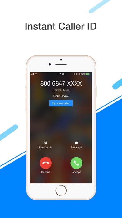 Emulate iPhone app Showcaller - Caller ID & Block using MyAndroid