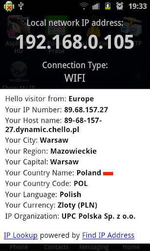 Run android online APK Show My IP from MyAndroid or emulate Show My IP using MyAndroid