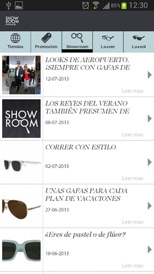 Emulate Android APK Showroom Opticalia