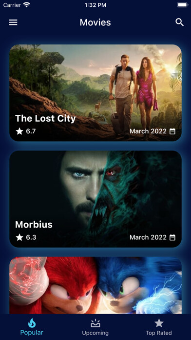 Emulate iPhone app Shows:Movie,TV Show Tracker using MyAndroid